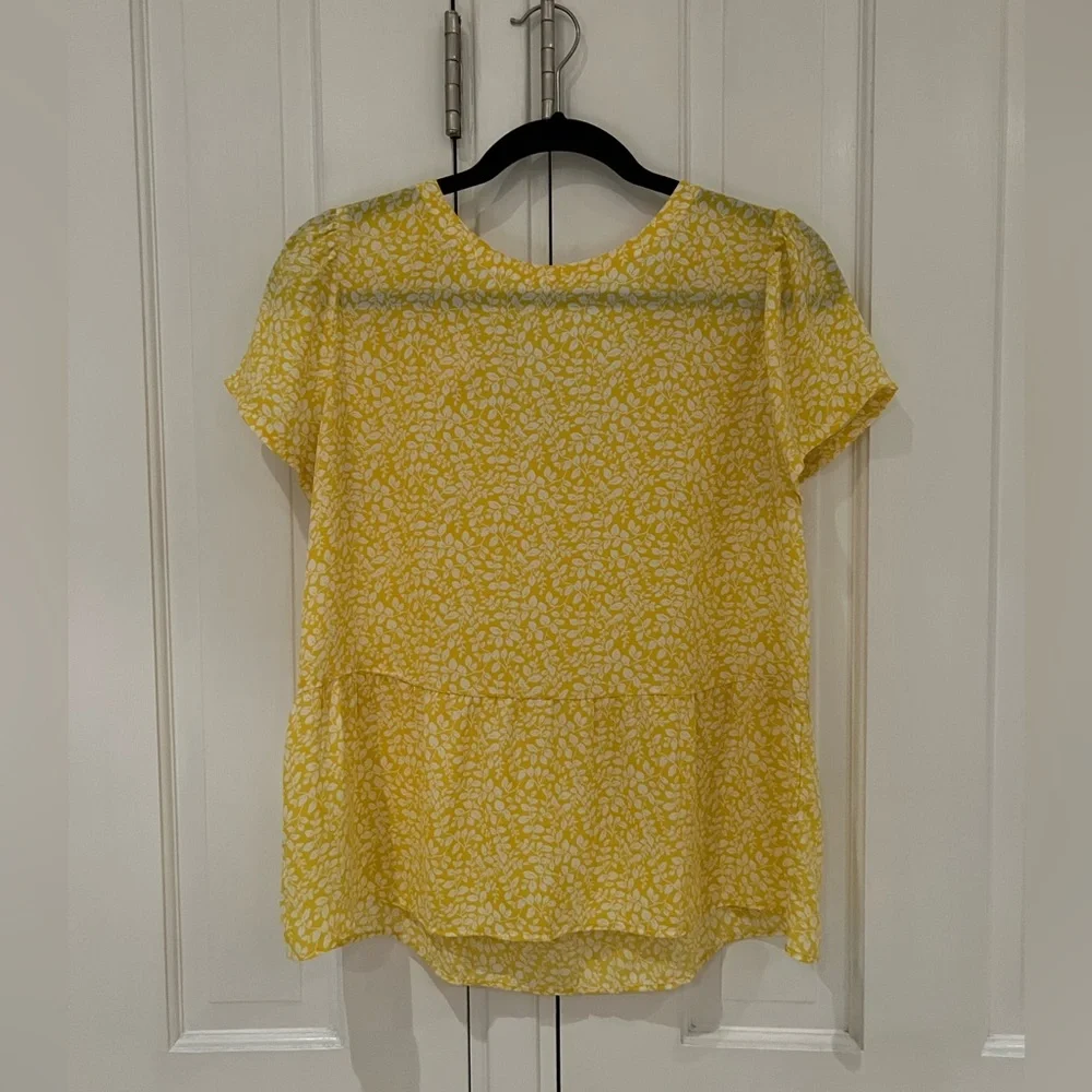Loft yellow peplum blouse - Picture 1 of 3